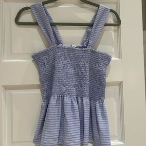 Madewell Thread & Texture Smocked Sleeveless Top size medium